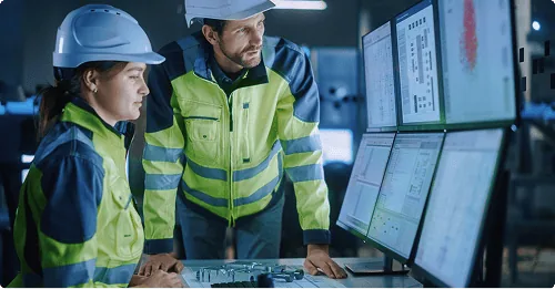 Painéis indicando a necessidade de evolução no controle da produção industrial.